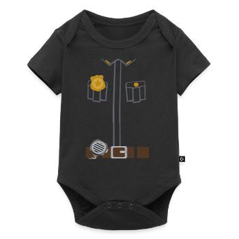 Costume de police noir - Body à manches courtes Premium Bébé - noir - Devant