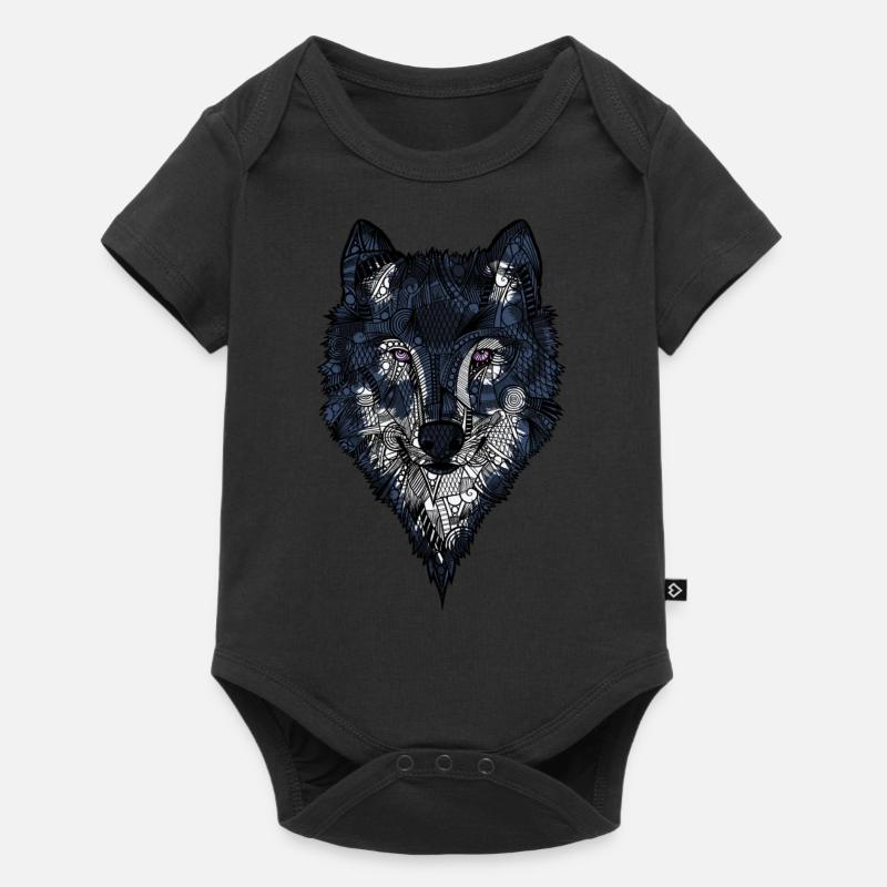 loup - Body à manches courtes Premium Bébé - noir
