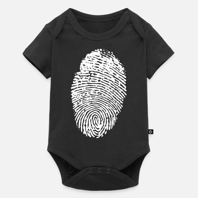fingerprint plain invert - Baby Premium short-sleeve bodysuit - black