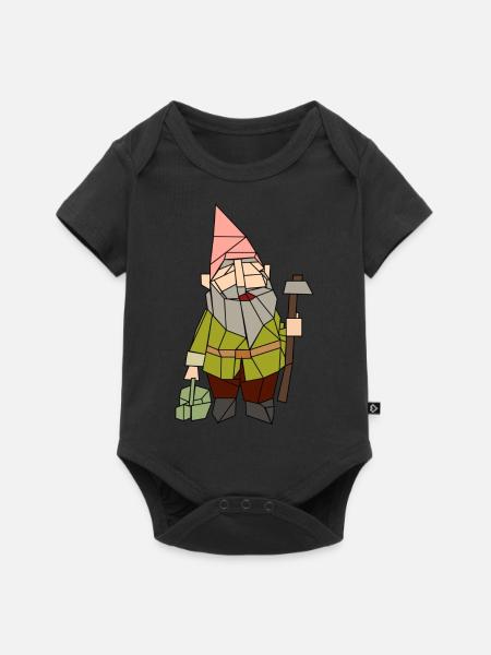 kabouter - Baby Premium Kurzarmbody - Schwarz