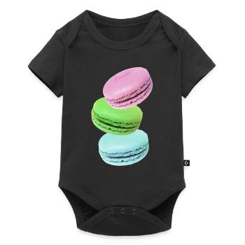 Macarons - Body à manches courtes Premium Bébé - noir - Devant