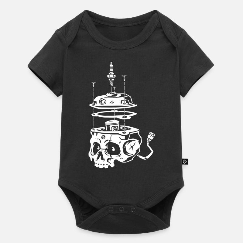 Piston_Skull - Body à manches courtes Premium Bébé - noir