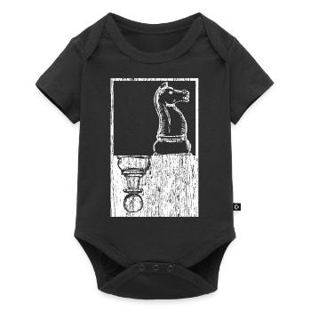 Schach - Baby Premium Kurzarmbody - Schwarz - Vorne