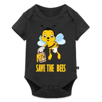 Sauvez les abeilles abeille abeille reine des abeilles - Body à manches courtes Premium Bébé - noir - Devant