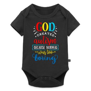 Autism Gift Asperger's Parents Awareness Strength - Baby Premium short-sleeve bodysuit - black - Front