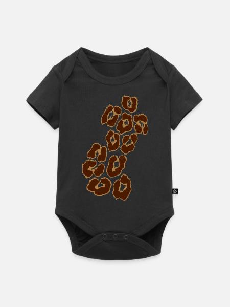 Leopard_V1 - Baby Premium Kurzarmbody - Schwarz