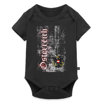Österreich - Baby Premium Kurzarmbody - Schwarz - Vorne