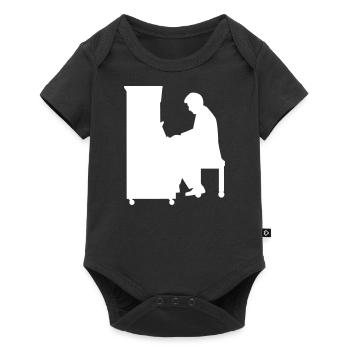 Klavier - Baby Premium Kurzarmbody - Schwarz - Vorne