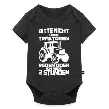 Traktor Spruch Lustig Bauer Landwirt Schlepper - Baby Premium Kurzarmbody - Schwarz - Vorne