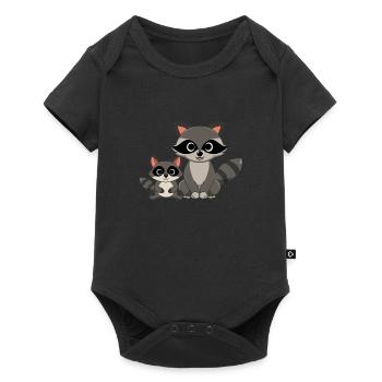Raccoon Predator Raccoons Animal Animal Sweet - Baby Premium short-sleeve bodysuit - black - Front