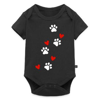dogs lover - Body à manches courtes Premium Bébé - noir - Devant