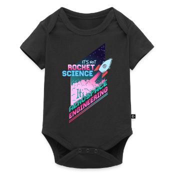 It's not Rocket Science, it's Aerospace - Baby Premium short-sleeve bodysuit - black - Front