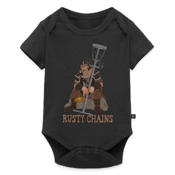 Disc Golf Rétro Design drôle pour les joueurs et - Body à manches courtes Premium Bébé - noir - Devant