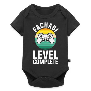 Level Abgeschlossen Schulabschluss Fachabi Fachabi - Baby Premium Kurzarmbody - Schwarz - Vorne