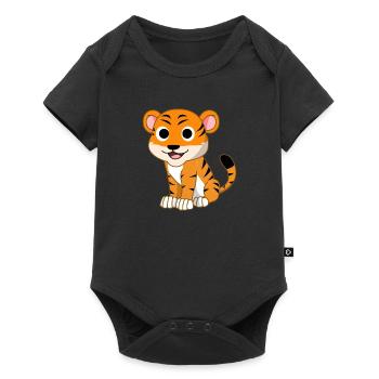 Little Tiger Baby Tiger Baby Comic Cartoon - Baby Premium short-sleeve bodysuit - black - Front