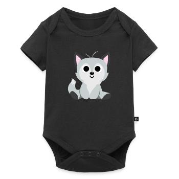 Wolf Husky Puppy Wolf Young Wolf Baby Baby Wolf - Baby Premium short-sleeve bodysuit - black - Front