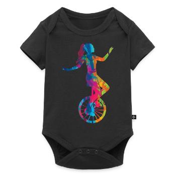 Unicycle Unicyclist Unicycling Unicycling - Baby Premium short-sleeve bodysuit - black - Front