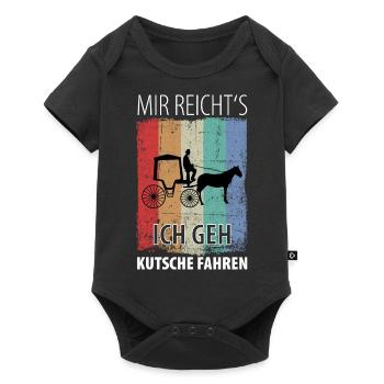 Kutscher Kutsche Pferdekutscher Kutschieren - Baby Premium Kurzarmbody - Schwarz - Vorne