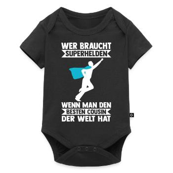 Bester Cousin der Welt - Baby Premium Kurzarmbody - Schwarz - Vorne