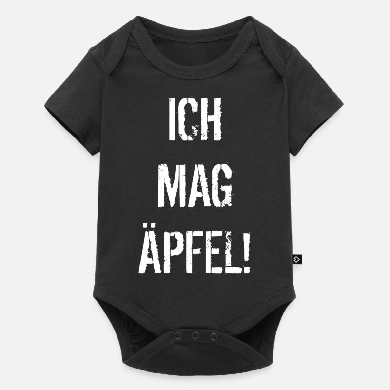 Äpfel muss man einfach lieben - Baby Premium Kurzarmbody - Schwarz