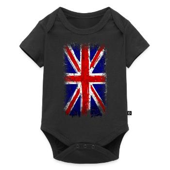 Union Jack Great Britain - Baby Premium short-sleeve bodysuit - black - Front