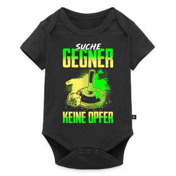 Eisstock Suche Gegner Keine Opfer Stockschütze - Baby Premium Kurzarmbody - Schwarz - Vorne
