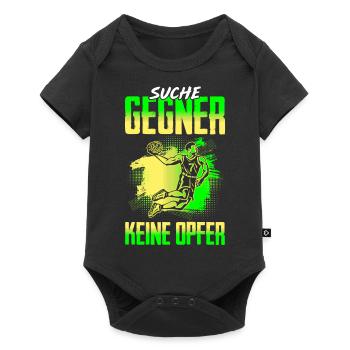 Suche Gegner Keine Opfer Basketball - Baby Premium Kurzarmbody - Schwarz - Vorne