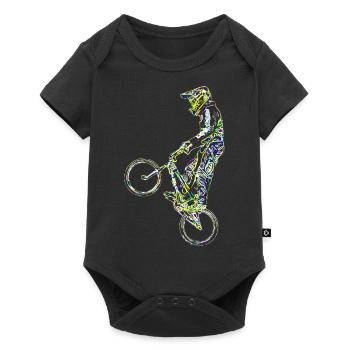 bmx racing - Body à manches courtes Premium Bébé - noir - Devant