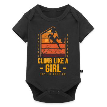 Grimper comme une fille Escalade Escalade Bouldering années 80 - Body à manches courtes Premium Bébé - noir - Devant