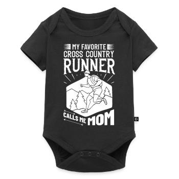 Cross Country Running Crosslauf Geländelauf Laufen - Baby Premium short-sleeve bodysuit - black - Front