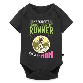 Cross Country Running Crosslauf Geländelauf Laufen - Baby Premium short-sleeve bodysuit - black - Front