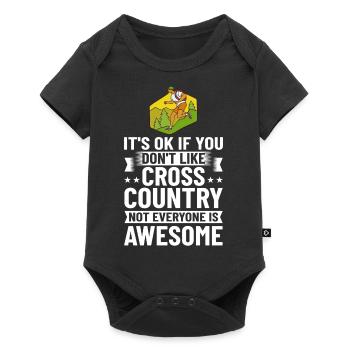 Cross Country Running Crosslauf Geländelauf Laufen - Baby Premium short-sleeve bodysuit - black - Front