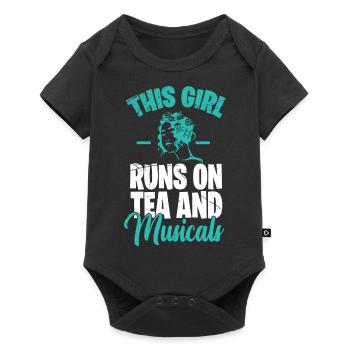 Theatre motif for theatre actors - Baby Premium short-sleeve bodysuit - black - Front