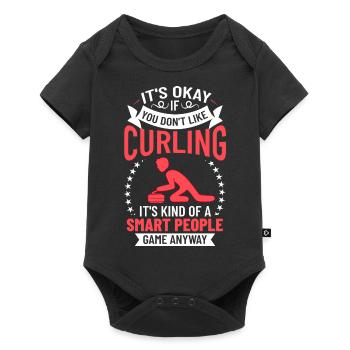 Curling Sports Game Player Curling Stones Ice - Baby Premium short-sleeve bodysuit - black - Front