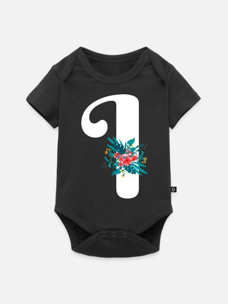 Brief Ich habe geblüht - Baby Premium Kurzarmbody - Schwarz