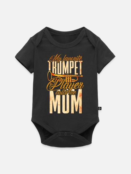 Trompete Mutter Blasmusik - Baby Premium Kurzarmbody - Schwarz