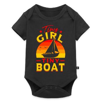 Little Girl Small Boat Sailing School Baltic Sea - Baby Premium short-sleeve bodysuit - black - Front
