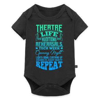 Theater Performer Acting Support Opening Theatre - Baby Premium Kurzarmbody - Schwarz - Vorne