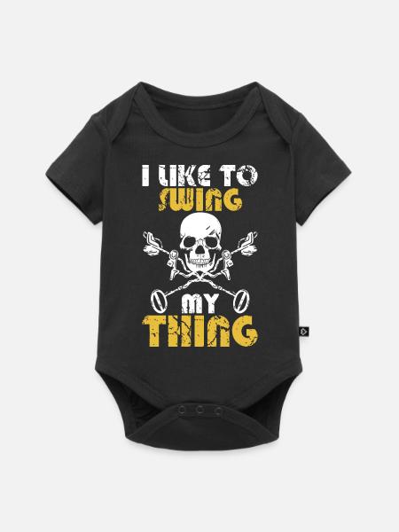 Metalldetektor - Baby Premium Kurzarmbody - Schwarz