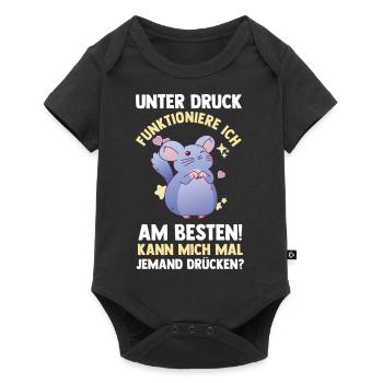 Unter Druck Funktioniere Ich Am Besten - Baby Premium Kurzarmbody - Schwarz - Vorne
