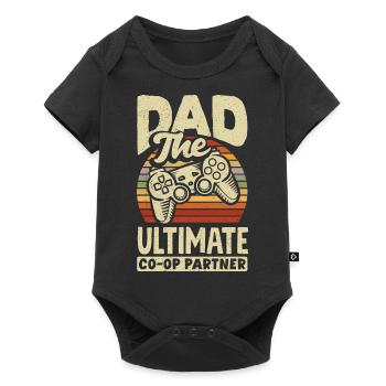 Dad The Ultimate CO-OP Partner Fathers Day Gamer - Baby Premium short-sleeve bodysuit - black - Front
