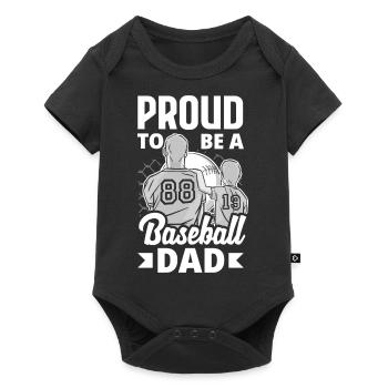 Proud To Be A Baseball Dad Fathers Day Baseball - Baby Premium short-sleeve bodysuit - black - Front