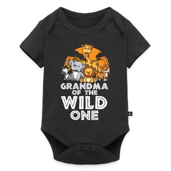 grandma of the wild one Design for a african - Baby Premium short-sleeve bodysuit - black - Front
