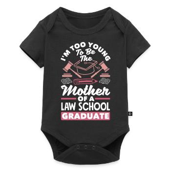 Too young to be the mother of a law school - Baby Premium short-sleeve bodysuit - black - Front