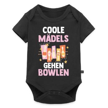Bowler Bowlen Kegeln Bowling - Baby Premium Kurzarmbody - Schwarz - Vorne