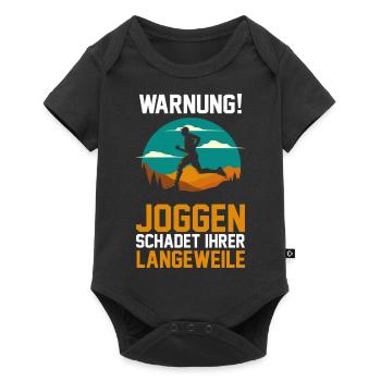 Läufer Joggen Laufen - Baby Premium Kurzarmbody - Schwarz - Vorne