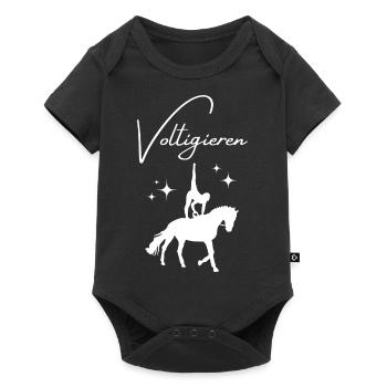 Voltigieren - Baby Premium Kurzarmbody - Schwarz - Vorne