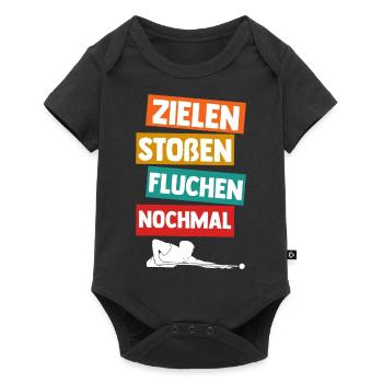 Snooker Billardtisch Billiard Billard - Baby Premium Kurzarmbody - Schwarz - Vorne