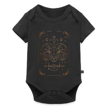 Signe du Bélier : Constellation du zodiaque - Body à manches courtes Premium Bébé - noir - Devant