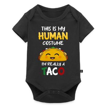 Taco Tortilla Mais Mexiko Essen I Geschenk - Baby Premium Kurzarmbody - Schwarz - Vorne